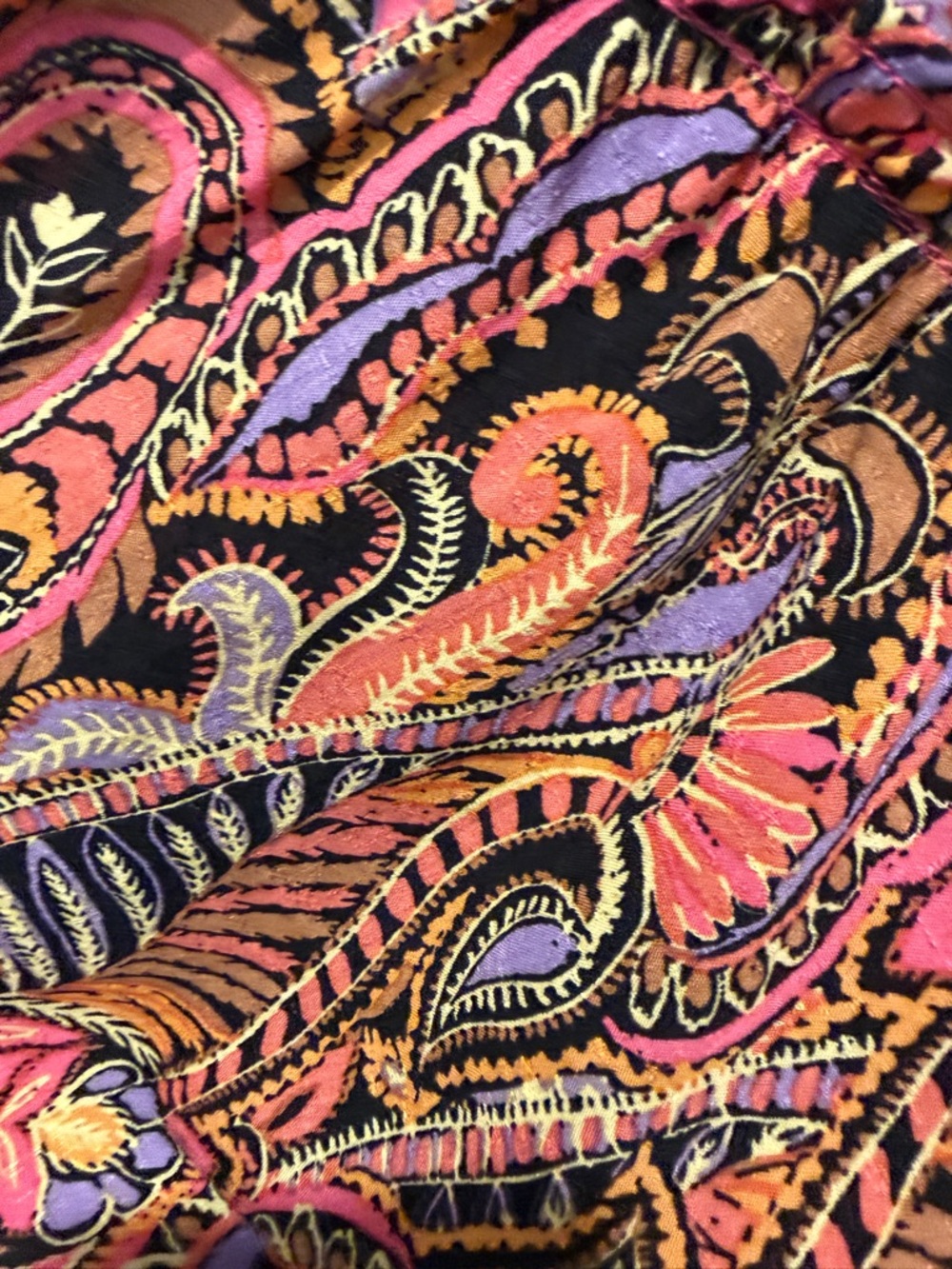 Free People Gemini Patchwork Boho Blouse Paisley & Floral Button-Front Blouse - Picture 11 of 12